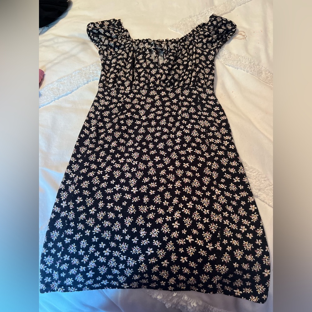 Black floral dress